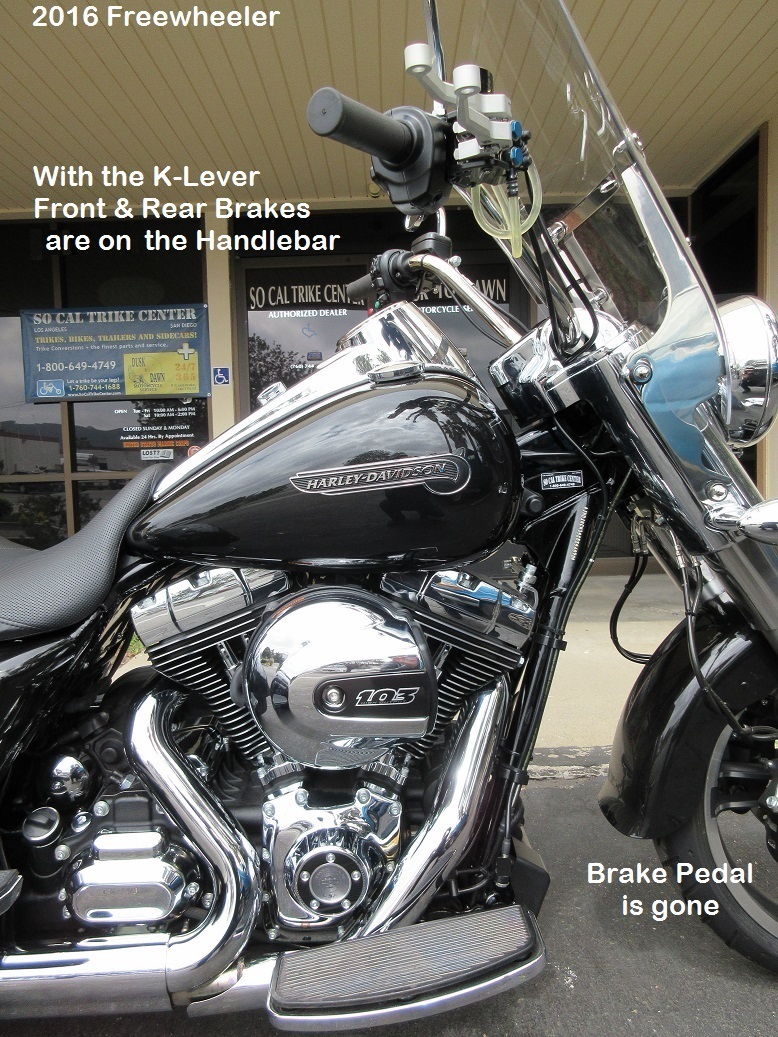 No more right side brake pedal with K-Lever II