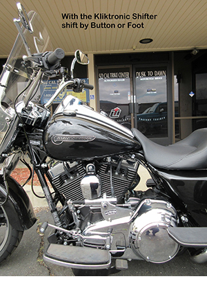 Shift by button or foot with Kliktronic